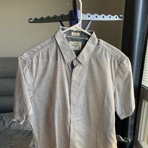 7 diamonds short sleeve button down casual shirt